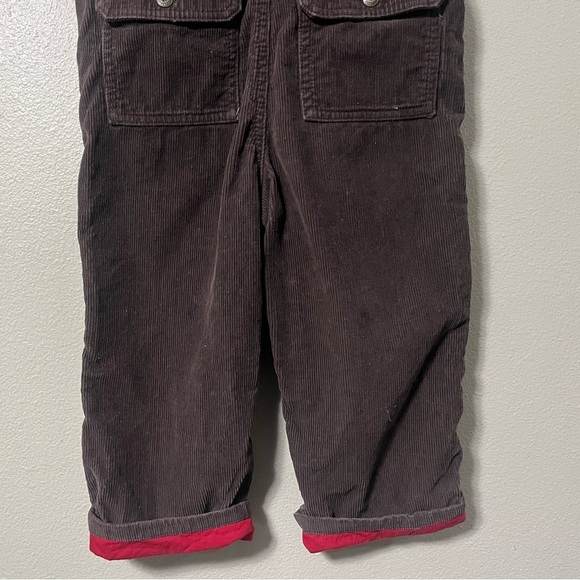 Y2K Vintage Dark Brown Corduroy Gymboree Overalls size 3T - Picture 7 of 9